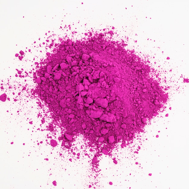 Photo celebration holi powder over white background