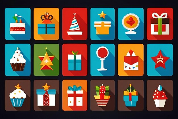 Photo celebration icons