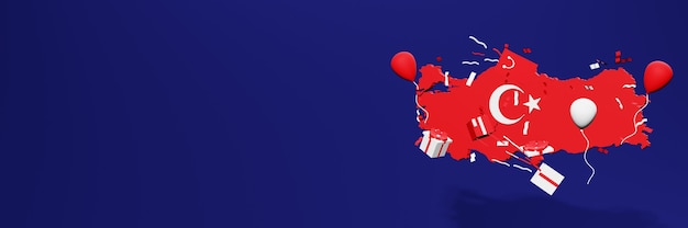 Celebration of the independence day in Turkey for website covers