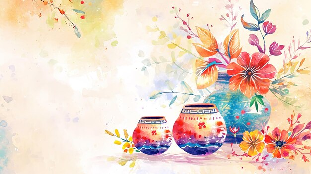 Celebration of Nowruz Holiday cartoon promotional illustrationsgenerated with AI