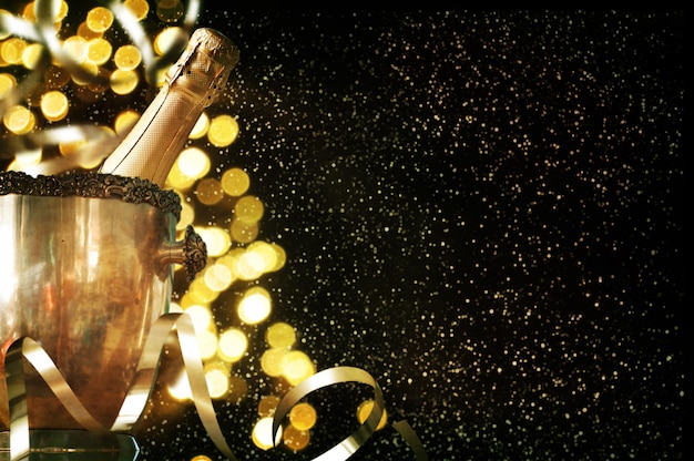 Foto tema di celebrazione con champagne still life