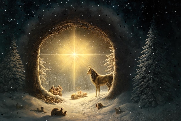 Celebration of the winter solstice and the birth of Jesus