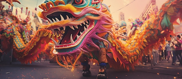 celebration of the year of the dragon in China