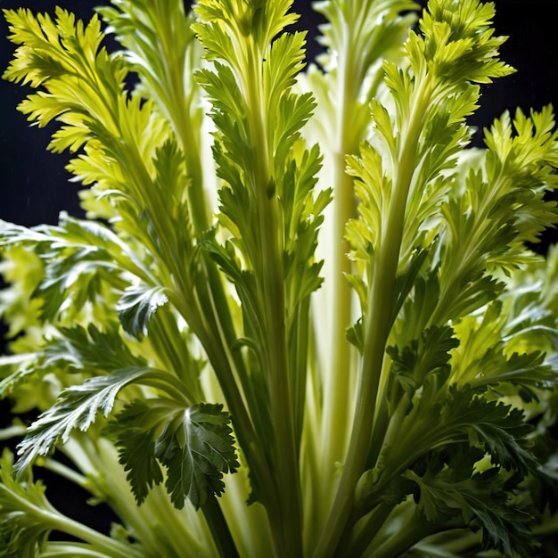 Photo celery fresh raw organic vegetable