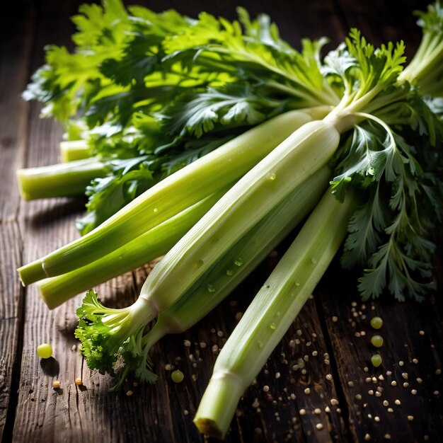 Celery fresh raw organic vegetable