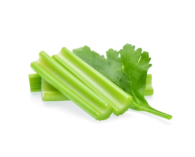 Celery isolated on white background