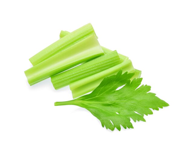 Celery isolated on white background