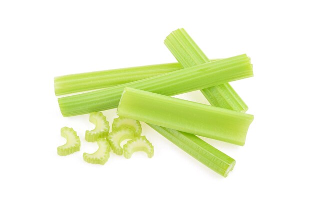 Celery isolated on white background