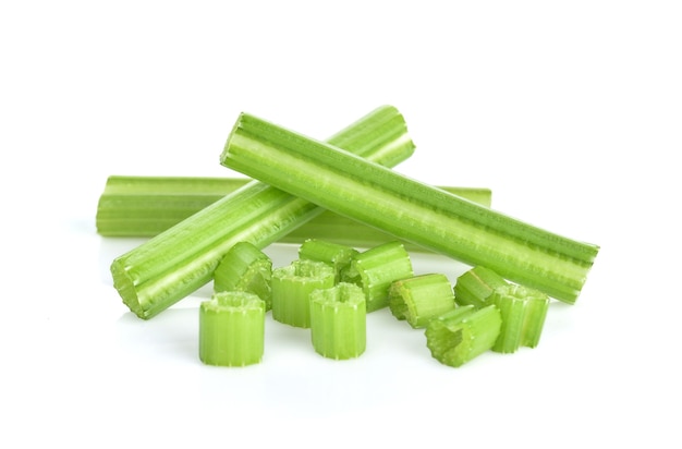 Celery isolated on white background