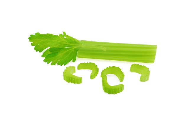 Celery isolated on white surface