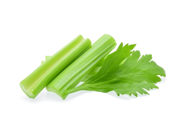 Celery isolated on white