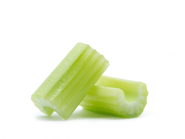 Celery isolated on white