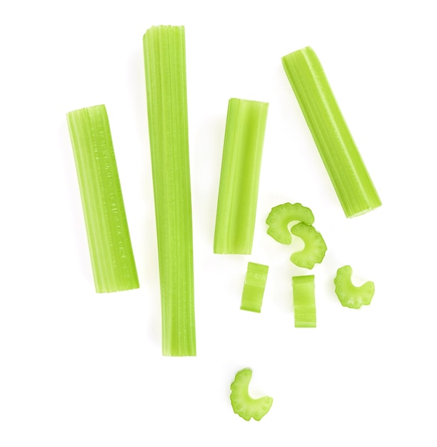 Photo celery on white background