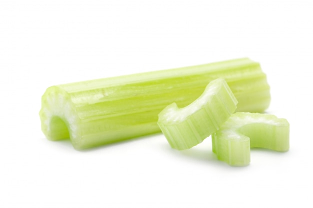 Celery on a white background