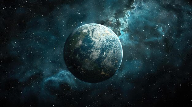 Celestial Artistry Earth from Space Conceptual Image