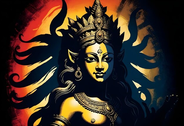 Celestial Beauty Durgas Ethereal Portrait