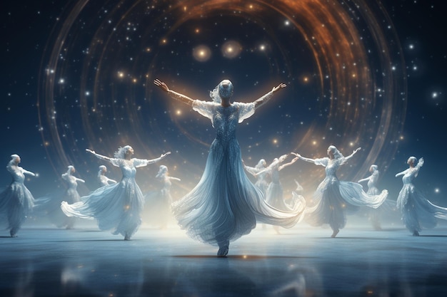 Небесные существа в космическом балете их движение 00128 02