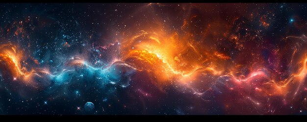 Photo celestial bodies dancing background