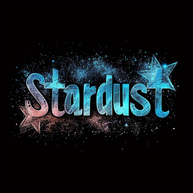 Foto logo del marchio celestial con stardust generative ai