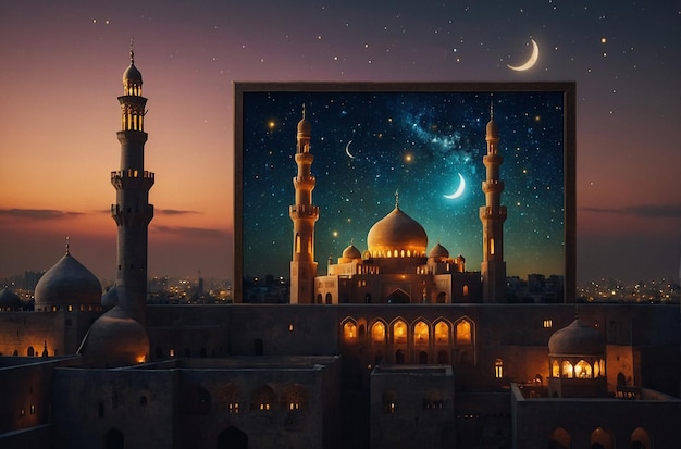 Небесный полотно Ночь Рамадана