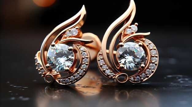 Celestial Cascade in Golden Earrings