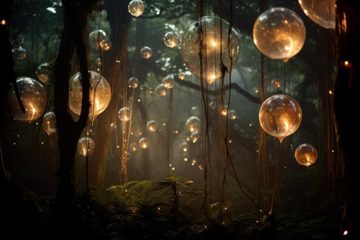 Photo celestial celebration enchanted forests