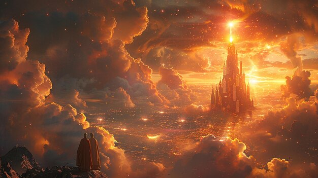 The Celestial City Aglow With Glory Wallpaper