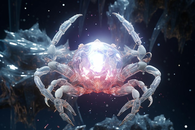 A celestial crab with intricate patterns in its cr 00047 01