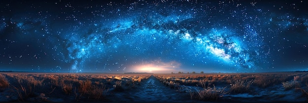 Photo the celestial dance of the milky way captivates the sou