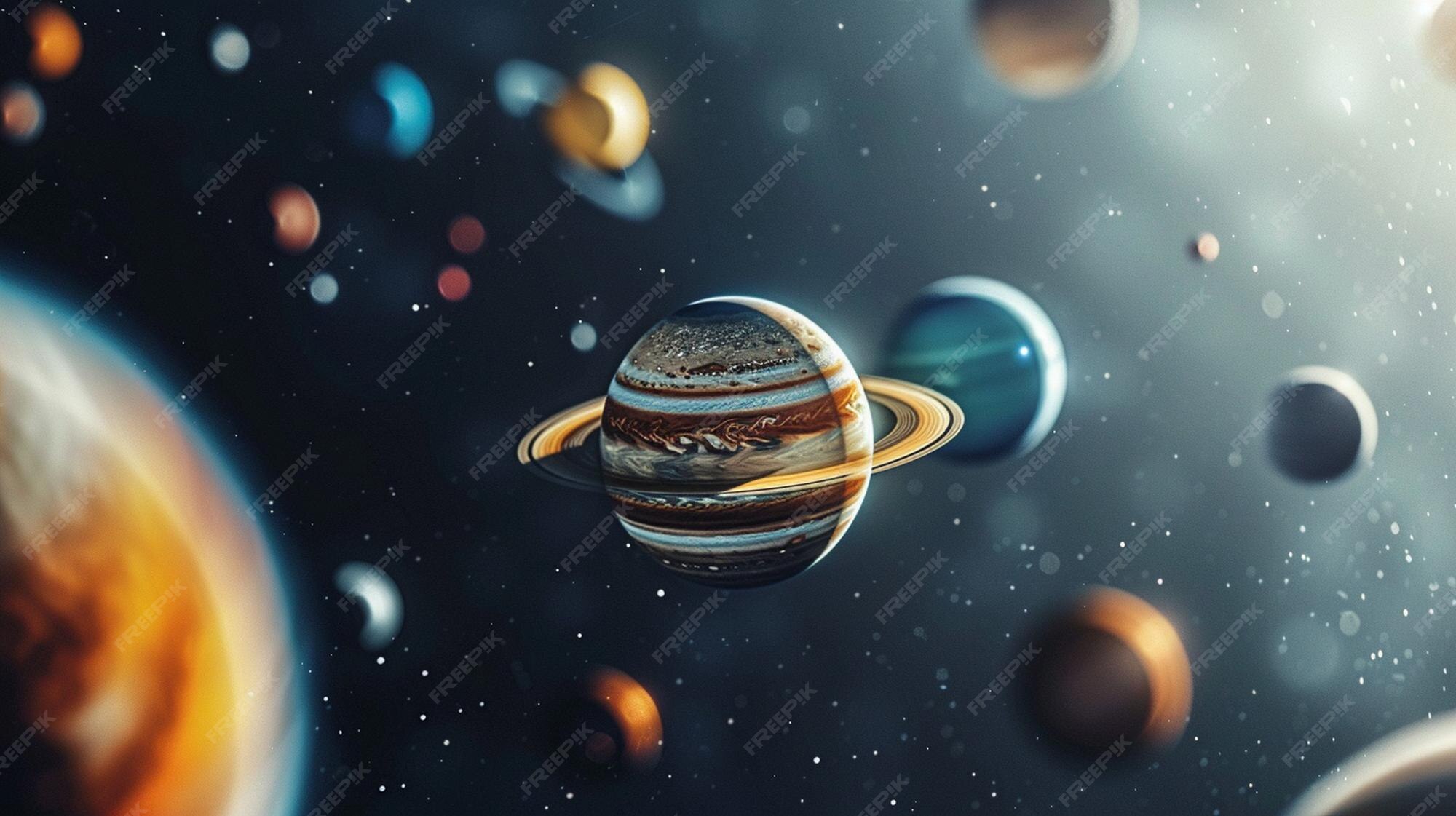 Premium Photo | Celestial Dance Planets in Motion Cosmic Elegance 