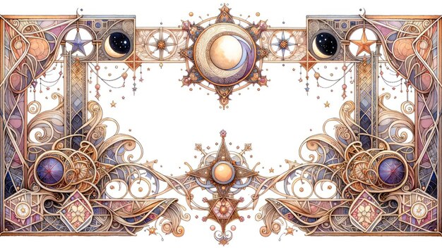 Celestial Frame with Ornate Details Artwork