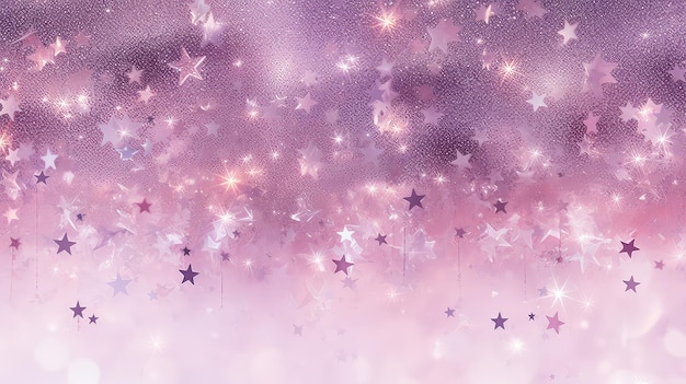 Celestial glitter stars background