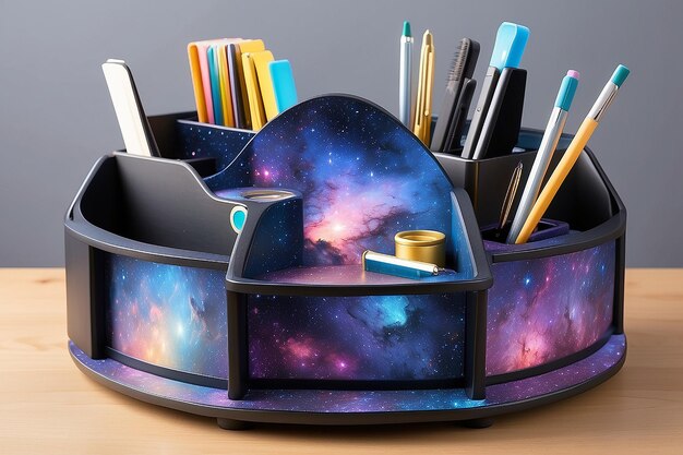 Celestial Nebula Desk Organizer for a Cosmic Workspace