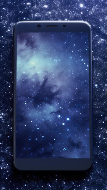 Foto sfondo per il telefono con cielo notturno celeste pieno di stelle scintillanti