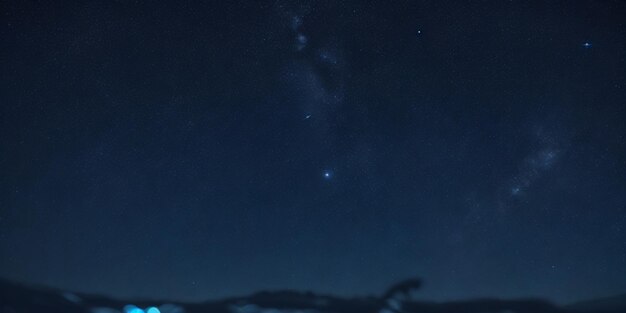 Foto celestial tranquility night sterrenhemel donkerblauwe ruimte achtergrond beeld