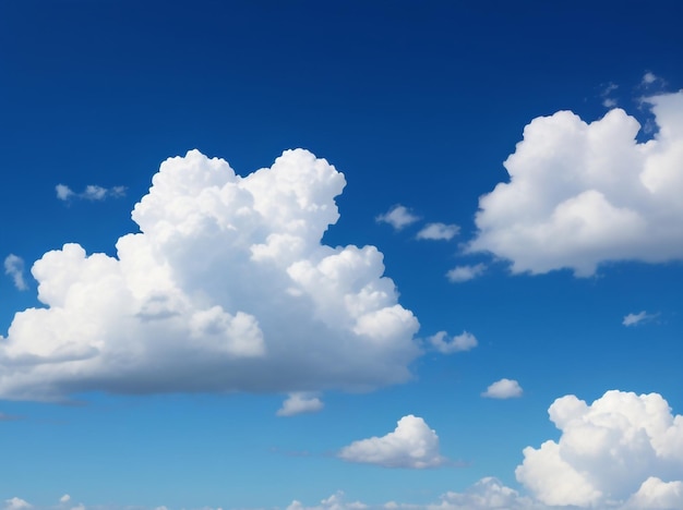 Celestial tranquility skyblue background with tiny clouds