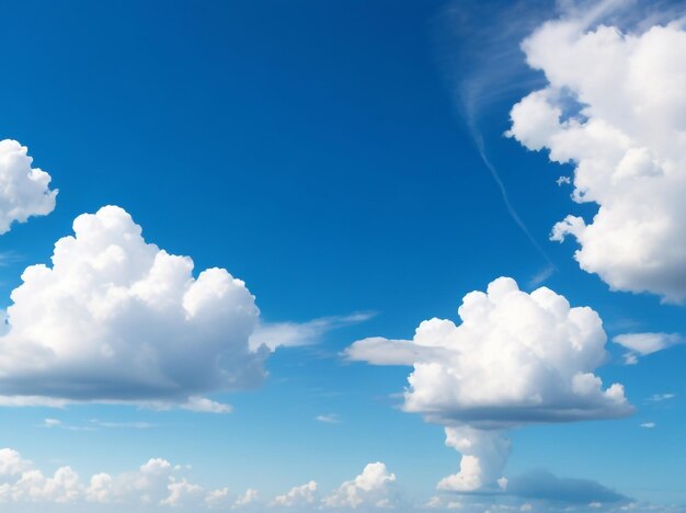 Celestial tranquility skyblue background with tiny clouds