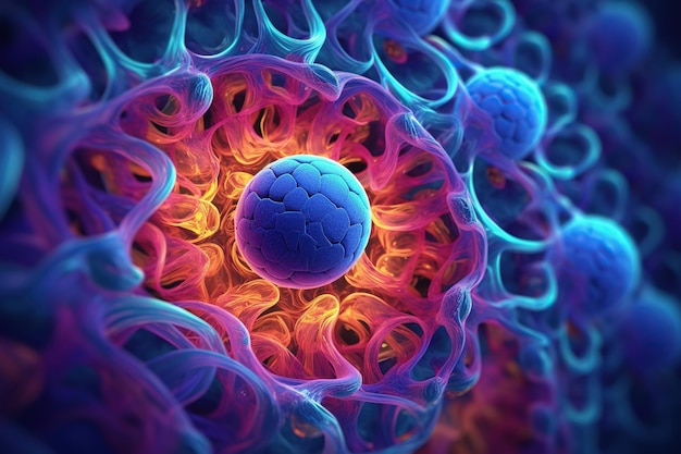 Считалось, что ядро клетки эластично, как резиновый мяч. Создано с помощью искусственного интеллекта.