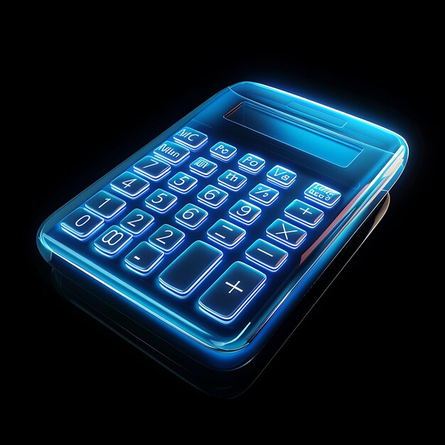 a cell phone with a blue light on it