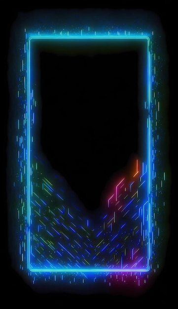 A cell phone with a neon sign that says the word on it