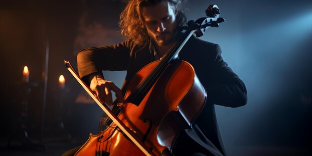 cellist die cello speelt Generatieve AI