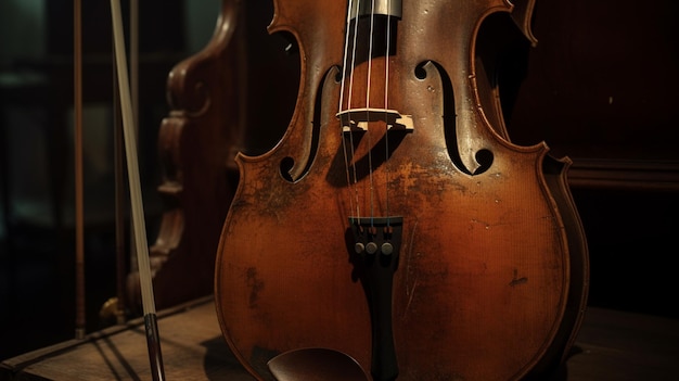 Cello achtergrond close-up