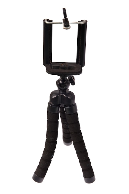 Cellphone tripod isolated on a white background