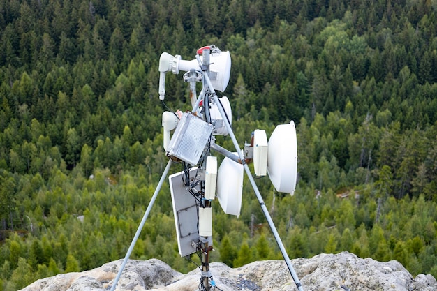 Cellular antenna installed high in the mountains