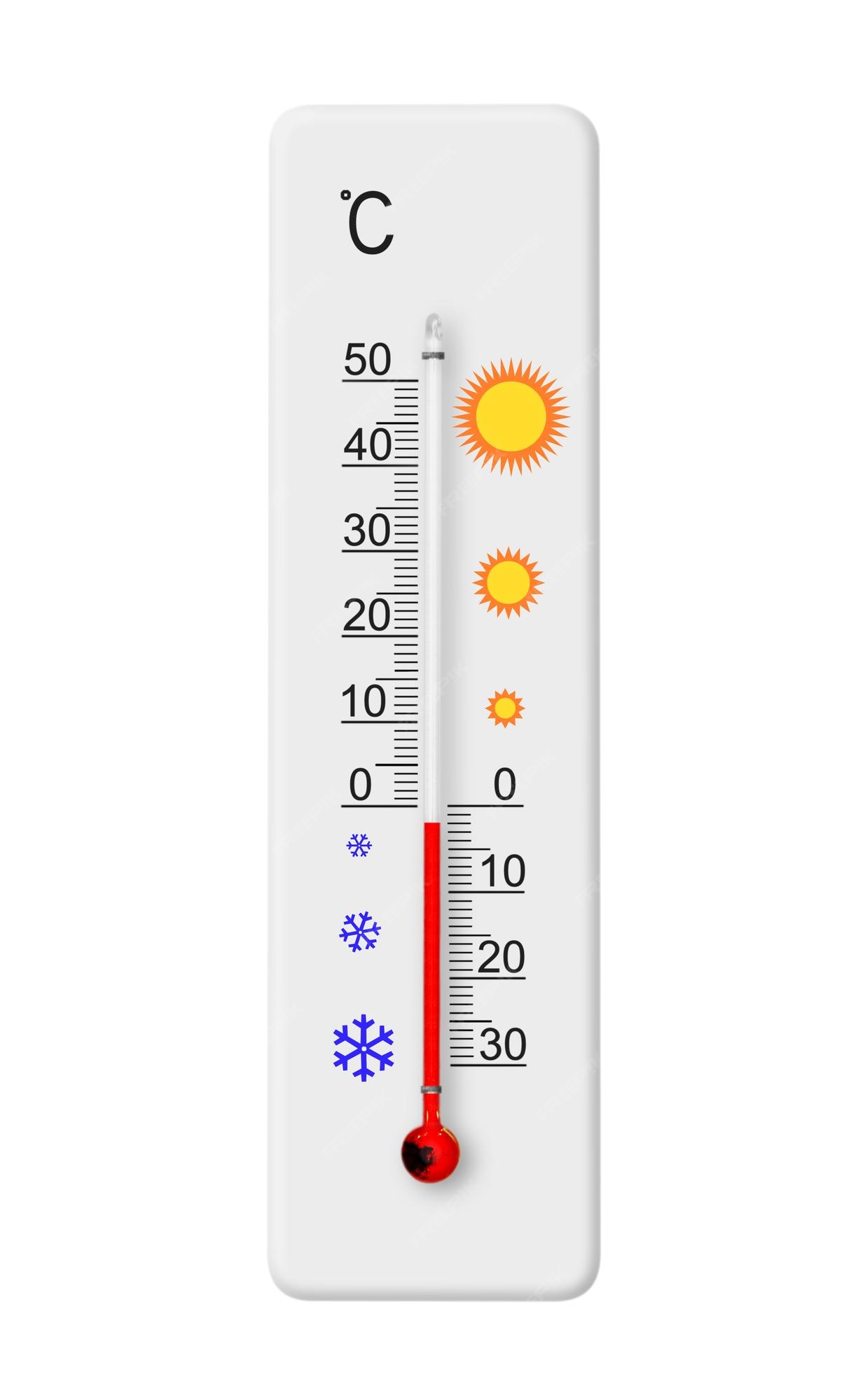 Fahrenheit and celsius scale meteorology thermometer for measuring air  temperature. Thermometer isolated on white background. Ambient temperature  plus 90 degrees fahrenheit Stock Illustration