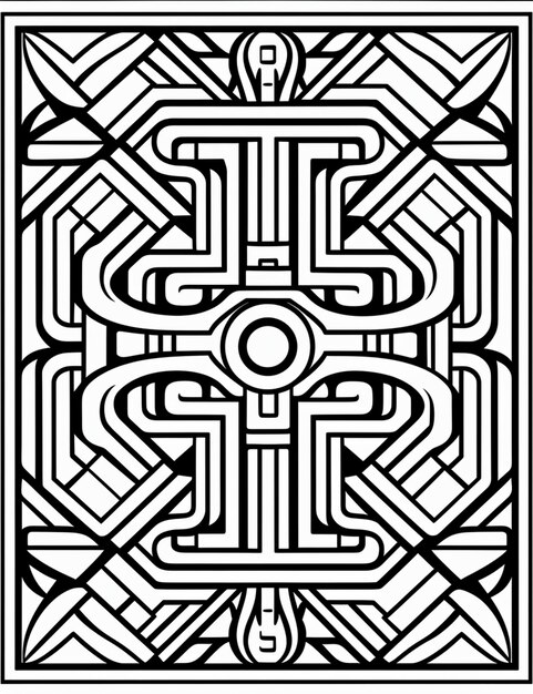 a celtic design with a cross and a flower in the center generative ai