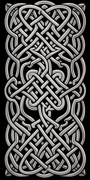 a celtic design with a knot and a cross on the side generative ai