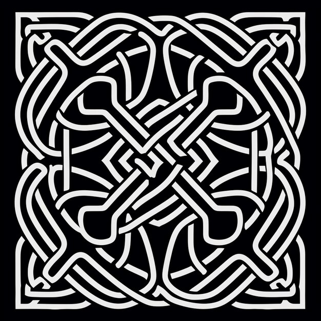 a celtic design with a knot in the middle generative ai
