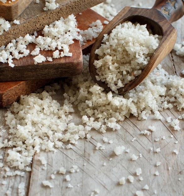 Celtic  Grey Sea Salt  in a bowl with a spoon