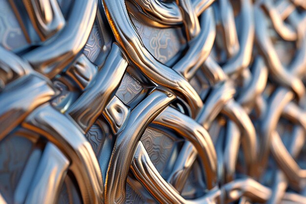 Celtic knotwork unfurls across the metallic expans generative ai